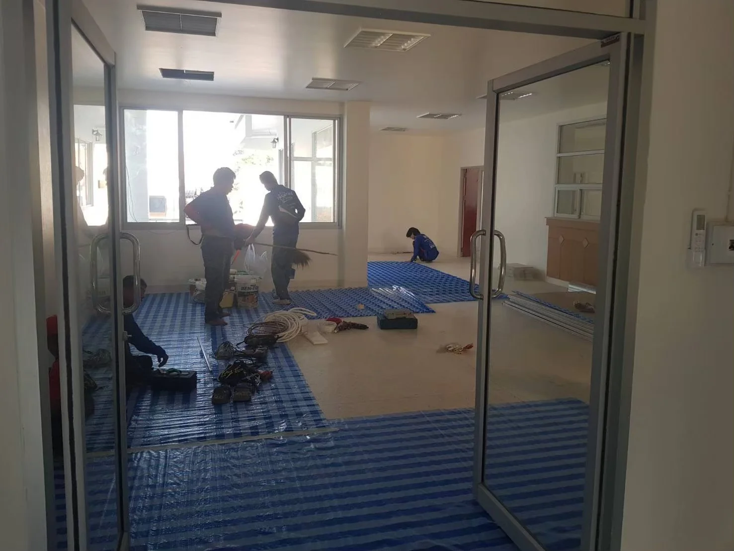 protect client flooring at Munjakeeree goverment department